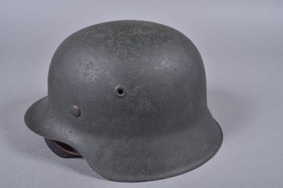 Casque Allemand m/42 1 insigne w. Coque Ckl62...