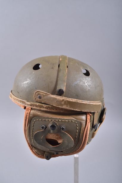 US- Casque de tankiste M-1938 en fibre vulcanisée...