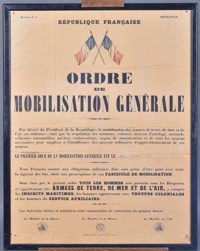 FR- Affiche « Ordre de mobilisation générale...