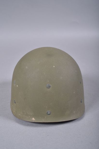 US- Casque M1. Coque en acier peint OD avec...