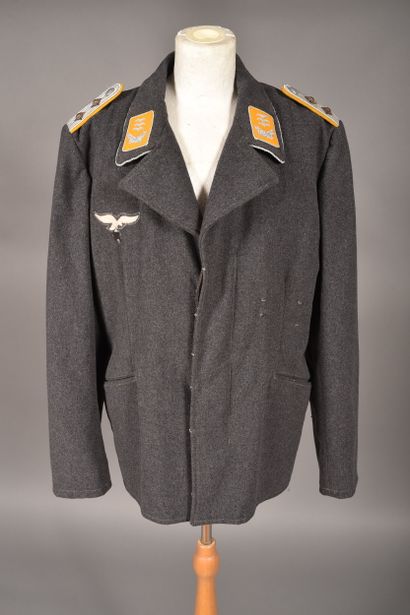 All- Flieger bluse en drap gris, patte d'épaules...