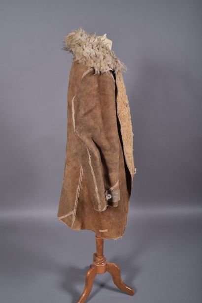 All- Manteau en mouton retourné, fermant...