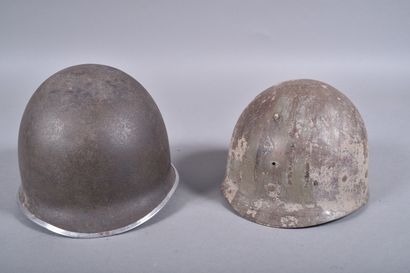 US-Casque M1. Coque en acier peint OD avec...