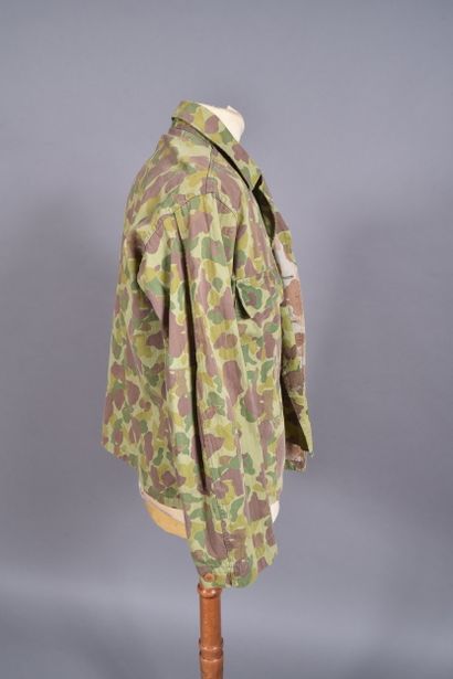 US- Veste de combat en toile HBT bariolée...