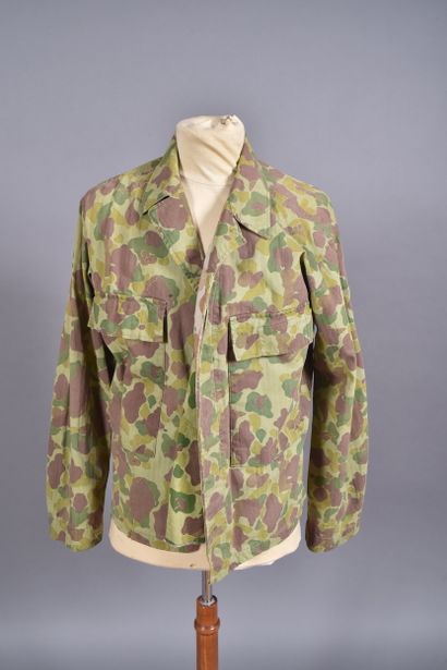 US- Veste de combat en toile HBT bariolée...