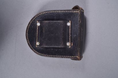 All- Etui en cuir noir pour écouteur de téléphone...