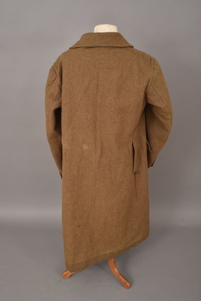 Fr- Capote modèle 1938 en drap de laine kaki,...