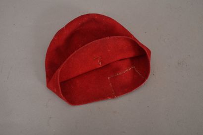 Fr- Chéchia de Zouave en laine rouge avec...