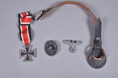 ALL. Lot including an iron cross with ribbon,...