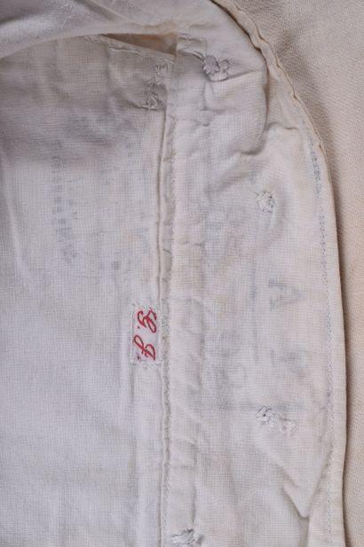 Fr- Pantalon à pont de marin en coton blanc....