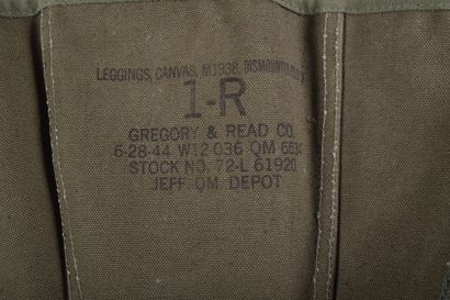 US-Paire de guêtres M-1938 en toile OD-7....