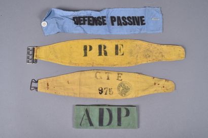 FR- Four armbands: including Garde Territoriale,...