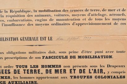 FR- Affiche « Ordre de mobilisation générale...