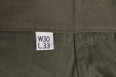 US- Pantalon de treillis en toile HBT à deux...