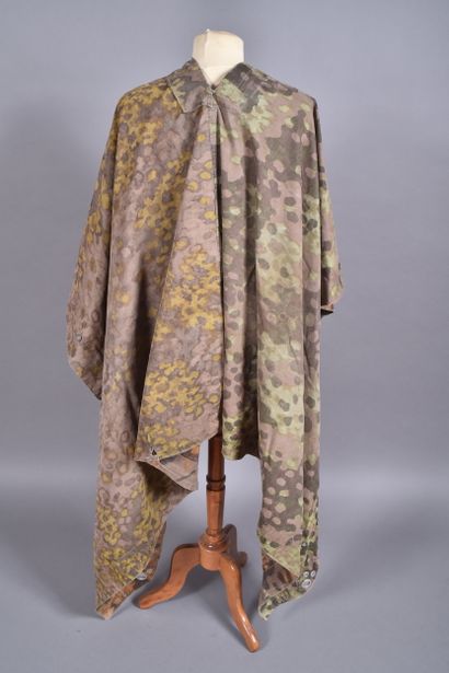 All- Toile de tente -poncho en tissus camouflé...