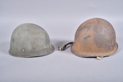 US- Casque M1. Coque en acier recouverte...