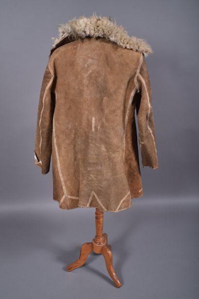 All- Manteau en mouton retourné, fermant...