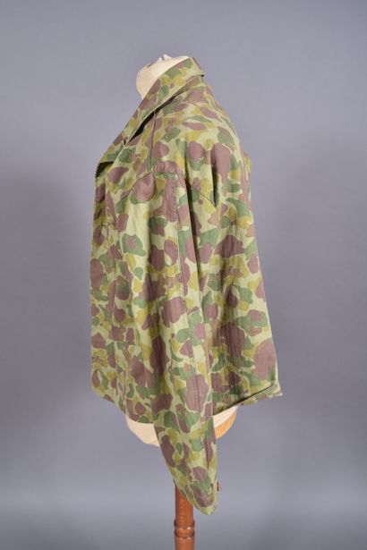 US- Veste de combat en toile HBT bariolée...