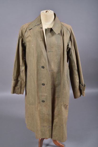 US- Imperméable Raincoat en coton enduit...