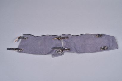 All-Paire de guêtrons en toile bleu et sangle...