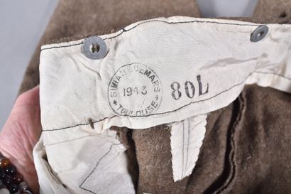 Fr- Pantalon modèle 1941 des troupes coloniales...