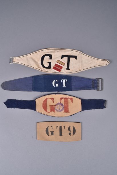 FR- Four armbands of the Garde Territoriale....