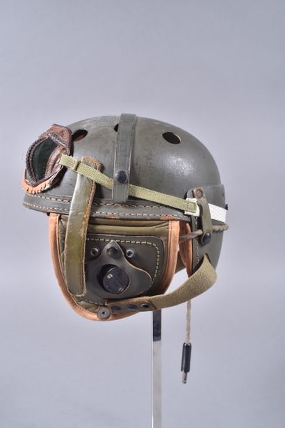 US- Casque de tankiste M-1938 en fibre vulcanisée...
