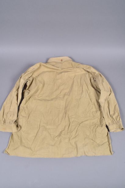 Fr- Chemise modèle 1935 en flanelle kaki....