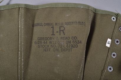 US-Paire de guêtres M-1938 en toile OD-7....