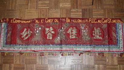 FR- Souvenirs d'Indochine. Large silk and...