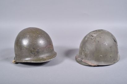 US- Casque M1 complet. Coque en acier peint...