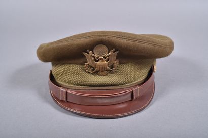 US- Casquette d’officier en laine, avec bandeau...