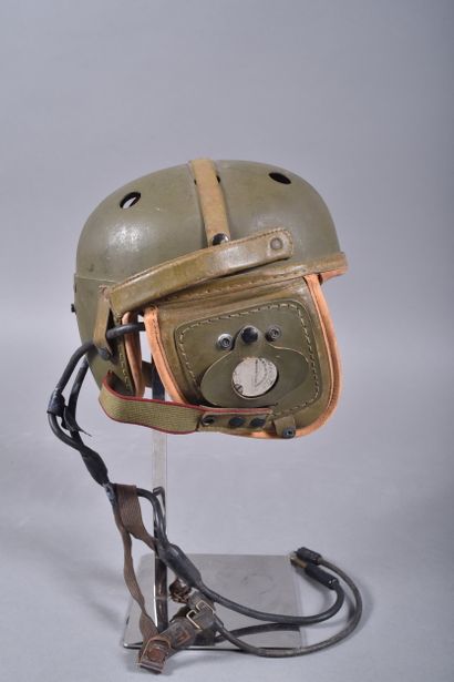 US- Casque de tankiste M-1938 en fibre vulcanisée...