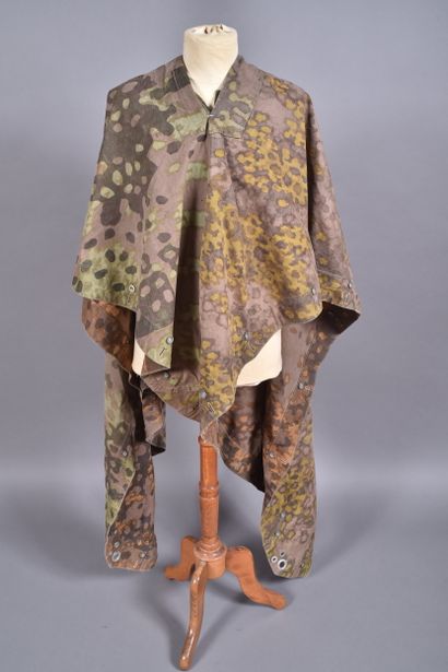All- Toile de tente -poncho en tissus camouflé...