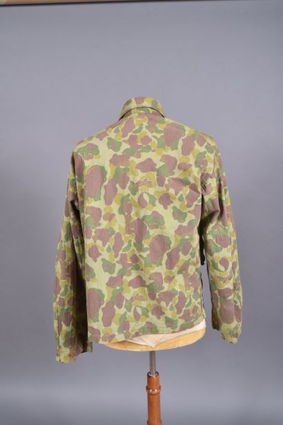 US- Veste de combat en toile HBT bariolée...
