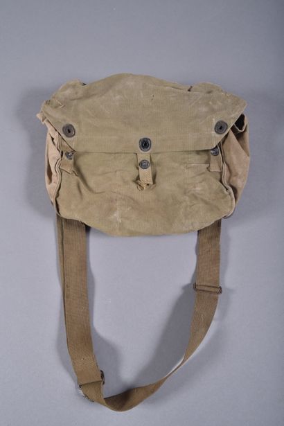 US- Musette M6 de masque à gaz, en toile...