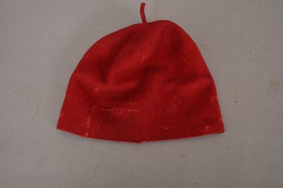 Fr- Chéchia de Zouave en laine rouge avec...