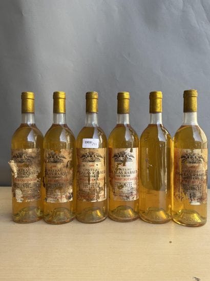 6 bouteilles Château Sigalas Rabaud 1988...