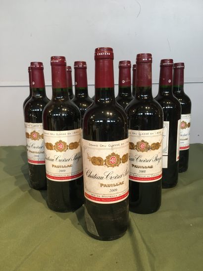 12 bouteilles Château Croizet Bages 2009...
