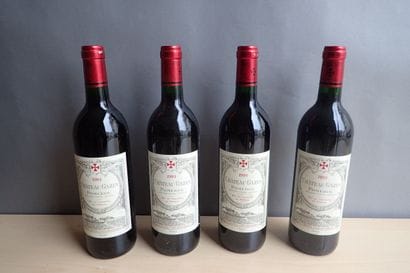4 bouteilles Château Gazin 1992 Pomerol,...