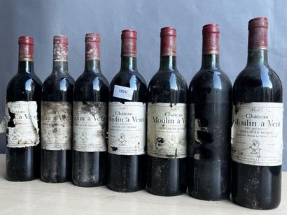 7 bouteilles Château Moulin à Vent 1985 Moulis...