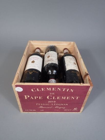 6 bouteilles Clémentin de Pape Clément 2014...