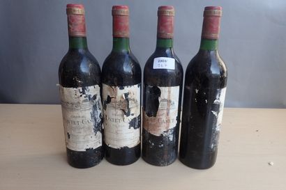 4 bouteilles Château Pontet Canet 1982 Pauillac,...