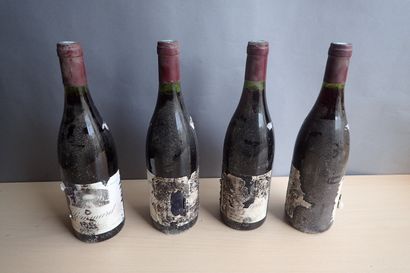 4 bouteilles Pommard Pierre Boillot, étiquettes...