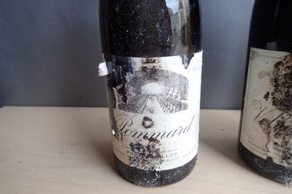 4 bouteilles Pommard Pierre Boillot, étiquettes...