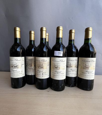 8 bouteilles Château Clinet 1990 Pomerol,...