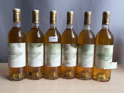 6 bouteilles Château Coutet 1988 Sauternes,...