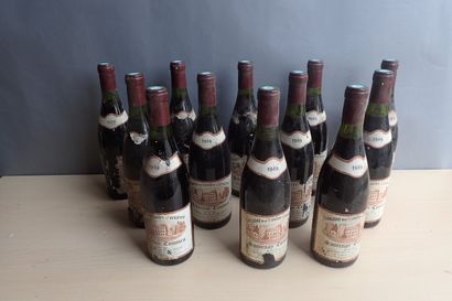 12 bouteilles Santenay Commes 1er Cru 1989...