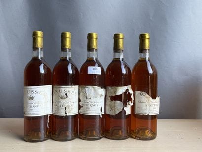 5 bouteilles Château Rieussec 1983 Sauternes,...