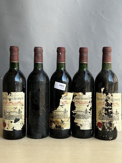 5 bouteilles Château Grand Corbin Despagne...